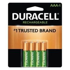Duracell® Pre-Charged Rechargeable Batteries DURNLAAA4BCD