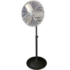 20" Twister Oscillating Circulation Fan, White OSHA Guards, Black Round Pedestal