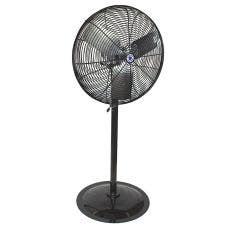 24" Twister Oscillating Circulation Fan, Black OSHA Guards, Black Round Pedestal