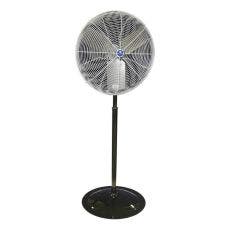 30" Twister Oscillating Circulation Fan, White OSHA Guards, Black Round Pedestal