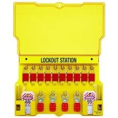 Master Lock® Safety Series™ Lockout Stations with Key Registration Cards 1483BP1106