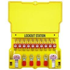Master Lock® Safety Series™ Lockout Stations with Key Registration Cards 1483BP410