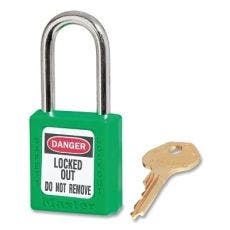 Master Lock® Zenex™ Thermoplastic Safety Lockout Padlocks 410GRN