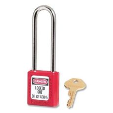 Master Lock® Zenex™ Thermoplastic Safety Lockout Padlocks 410LTRED