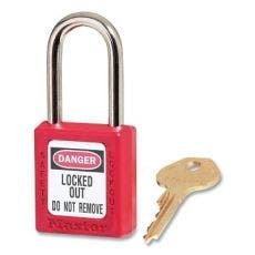 Master Lock® Zenex™ Thermoplastic Safety Lockout Padlocks 410RED