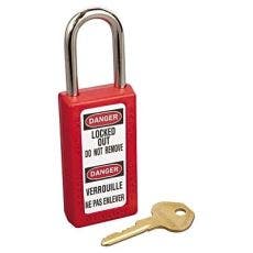 Master Lock® Zenex™ Thermoplastic Safety Lockout Padlocks 411RED