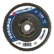 Weiler® Tiger Paw™ Super High Density Flap Discs 51165