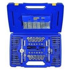 Irwin Hanson® 117-Pc Machine Screw/Fractional/Metric Tap & Hex Die and Drill Bit Deluxe Sets