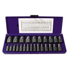 Irwin Hanson® Hex Head Multi-Spline Screw Extractors - 532 Series - Plastic Case Sets