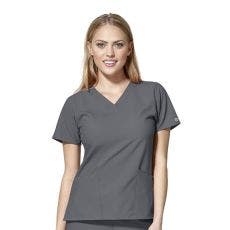 WonderWink W123 Women's Basic V-Neck Top, Size Medium