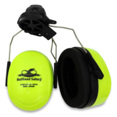 Hi-Viz Lime Earmuff, Cap Mounted, NRR 22 dB