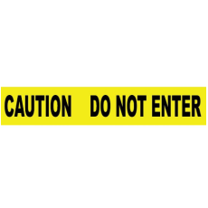 Barricade Tape, Caution Do Not Enter, 2 Mil, 3" x 1000'