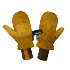 Premium Split Cowhide Leather Freezer Mittens with Reinforced Palm, Size L