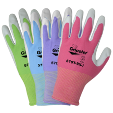 [A-570T] Garden Gripster® Nitrile Coated Garden Gloves in Four Colors