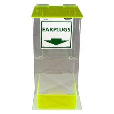 Acrylic Earplug Dispenser, 12-in H x 12-in H x 8 1/2-in D, Made in USA