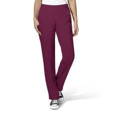 WonderWink W123 Women's Flat Front Double Cargo Pant, Size X-Large, Wine