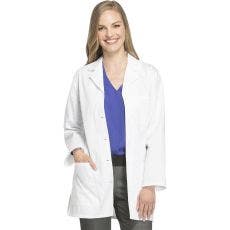 Cherokee Ladies 32" Lab Coat in White, Size Medium