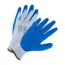 [A-620] 10 Gauge Polyester Glove, Latex Coated Crinkle Grip