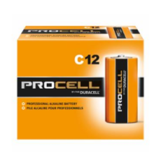 Duracell Procell Batteries, Non-Rechargable Alkaline, 1.5 V, C, 12/Pack