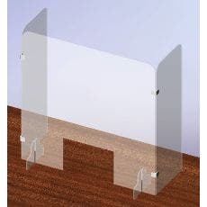 Social Distancing Partition, 36″W x 32″H x 3/16″, “Short Opening” Free Standing “U-Shaped” Guard w/feet