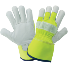 [A-1100GHV] High-Visibility Leather Palm Glove