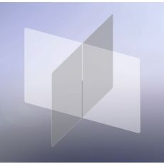 Social Distancing Partition, 48″W x 32″H Table Divider – 3/16″ Thick Partition, Table Top Divider “X”
