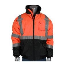 [SA-333-1740-OR] Value Black Bottom Bomber Jacket, Orange