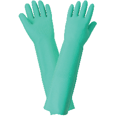 [A-522] FrogWear® Extra-Long Heavy-weight 22-Mil Green Nitrile Unsupported Gloves