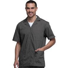 [UF-4300] Cherokee Originals Men's Zip Front Solid Scrub Jacket