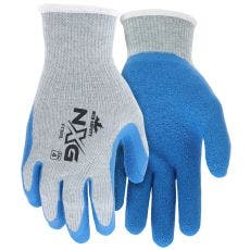 [A-FT300] NXG® 10 Gauge Gray Cotton/Polyester Shell Blue Latex Palm