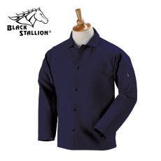 [UF-FN9-30C] Black Stallion 9 oz. Navy Flame Resistant Cotton 30" Coat