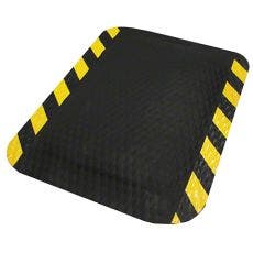 Hog Heaven 7/8" Matting, Black with Striped Border, 3' x 5'