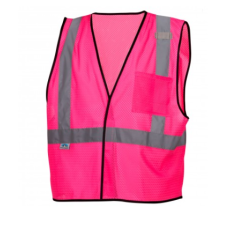 [SA-RV1270] Pink Mesh Safety Vest with Reflective Tape
