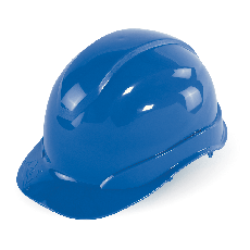 Bullhead Hard Hat, 6-Point Lock Suspension, Blue