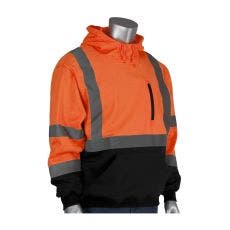 [SA-323-1350B] ANSI Type R Class 3 Hooded Pullover Sweatshirt with Black Bottom