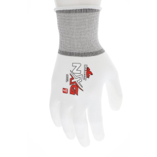 [A-9665] MCR Safety NXG® Work Gloves 13 Gauge White Nylon Shell White Polyurethane (PU) Palm and Fingertips