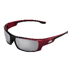 Bullhead Dorado Safety Glass, Silver Mirror Lens, Red Frame