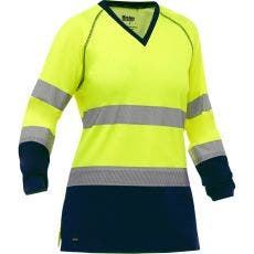 [SA-313W6118T] Bisley® ANSI Type R Class 3 Women's Long Sleeve Shirt with Navy Bottom