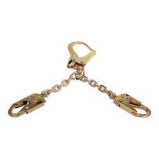 [FP-UFL205401] WPL Chain Assembly with swivel rebar hook at anchor end, other two ends each with clevis snap hook.