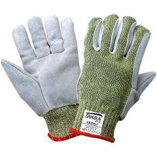 [A-113SLP] 7 Gauge Samurai® Cut Resistant Leather Palm Glove - Closeout Item (Discontinued)