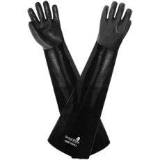 Premium Double-Dipped Shoulder Length PVC Chemical Handling Gloves (XL)